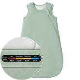 Slumber Buddy Sleep Sack bamboo-cotton fabric closeup shows breathable, cozy comfort for babies