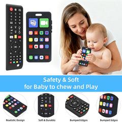 SLUQQHDU teether with easy-grip design aids tiny hands in handling.
