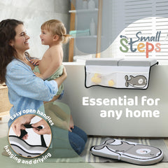 Small Steps orca elbow rest pad provides stable support for baby baths.