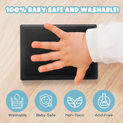 Smart and Sporty baby picture frame paired with the footprint keepsake