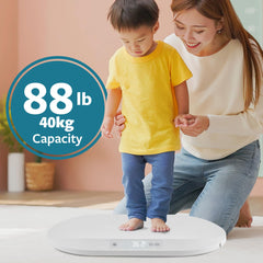 Smart Weigh scale showing pink and blue covers for easy hygiene changes