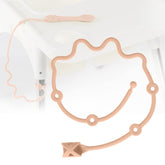 SMAutoLife baby spoons for self-feeding in apricot color with a sturdy grip.