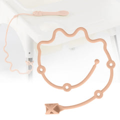 SMAutoLife baby spoons for self-feeding in apricot color with a sturdy grip.