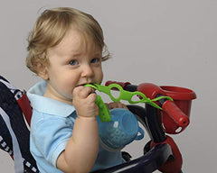 SMAutoLife highchair buckle secure clips image emphasizes hands-free convenience.