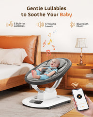 Smelluck Baby Swing with Bluetooth to play tunes from your phone.