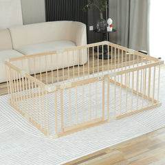 Smilebaby Conababy playpen side view highlighting spacious design
