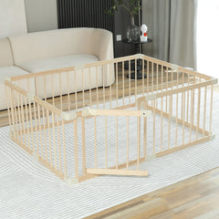 Smilebaby Conababy wooden playpen panel shows sturdy construction for safe play