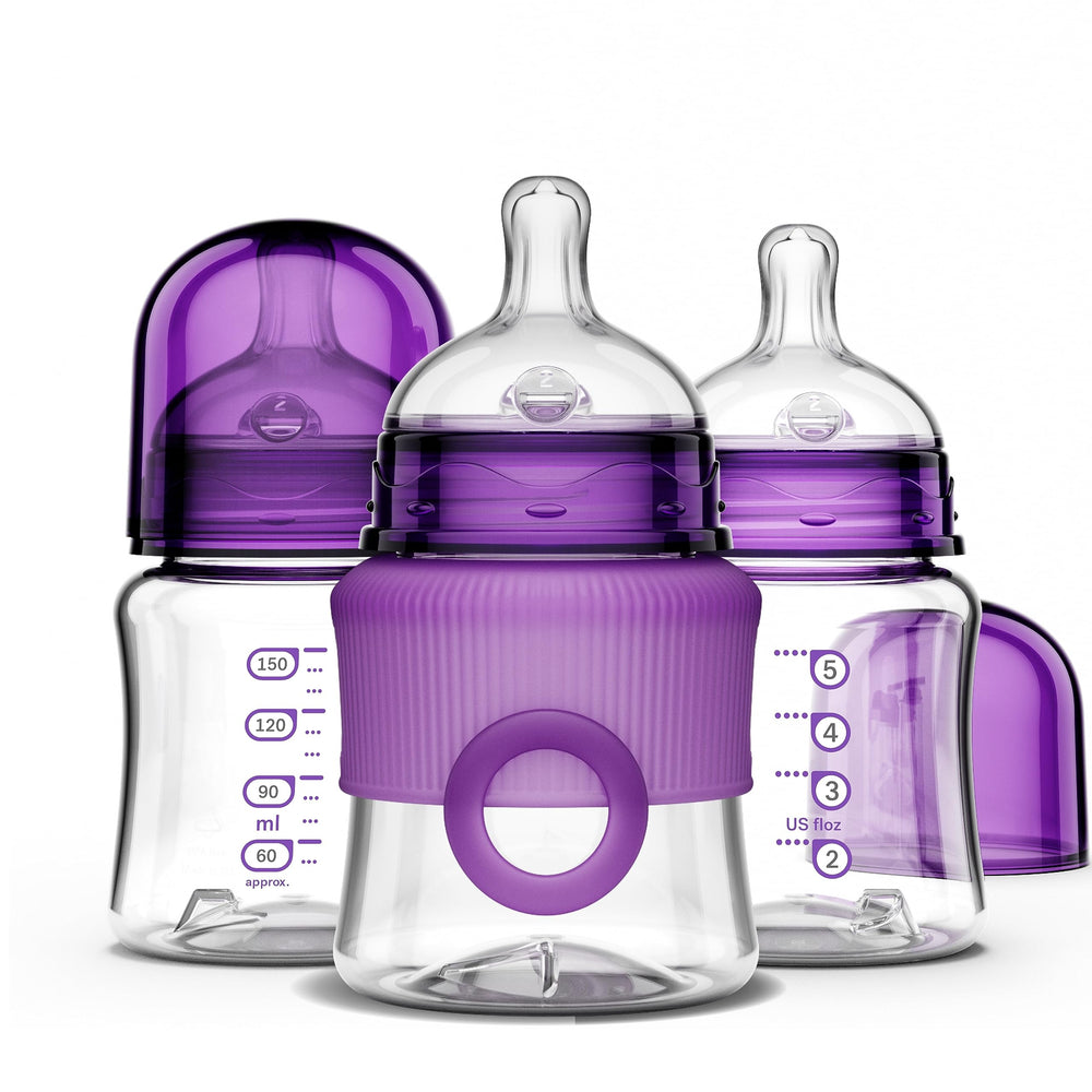 Smilo anti-colic vent system bottle reduces gas during feeds