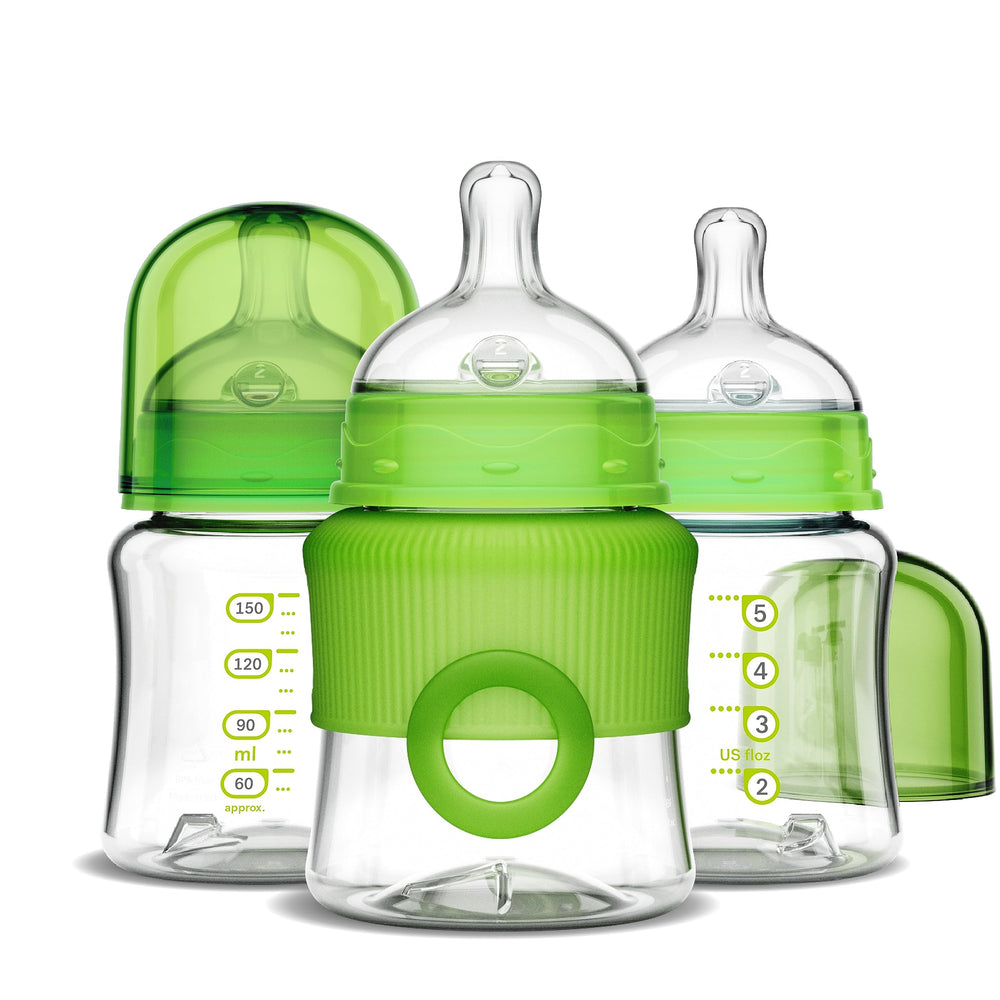 Smilo baby bottle with stage-0 nipple anti-colic vent for calmer feeds