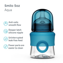 Smilo vent system close-up showing anti-colic design helps reduce air.