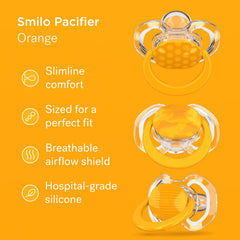 Smilo pacifier vented shield for breathable skin comfort
