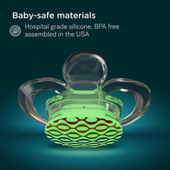 Smilo winter animals design pacifier emphasizes festive feeding moments