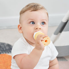 Smily Mia freezer teether stored in freezer for cooling readiness