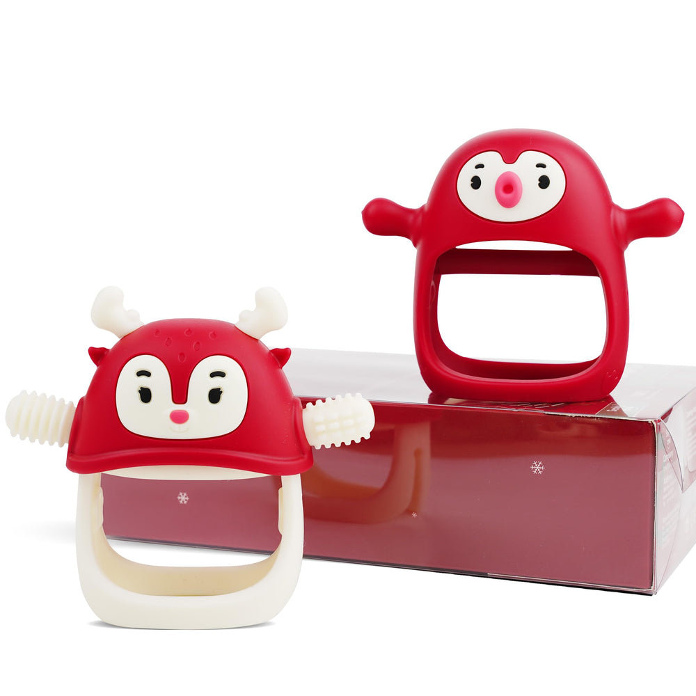 Smily Mia Penguin Buddy teether front view for safe baby gum soothing