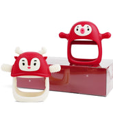 Smily Mia Penguin Buddy teether front view for safe baby gum soothing