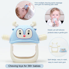 Smily Mia Reindeer teether stem enhances easy hold for grip reflex