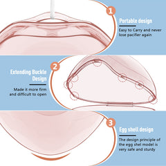 Smlpuame Pacifier Case dishwasher-safe design enables quick cleanup.