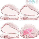 Smlpuame pacifier case pink pack closed lid protects from dust and germs
