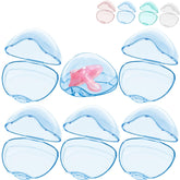 Smlpuame pacifier-case transparent-box blue front view keeps pacifiers clean and accessible