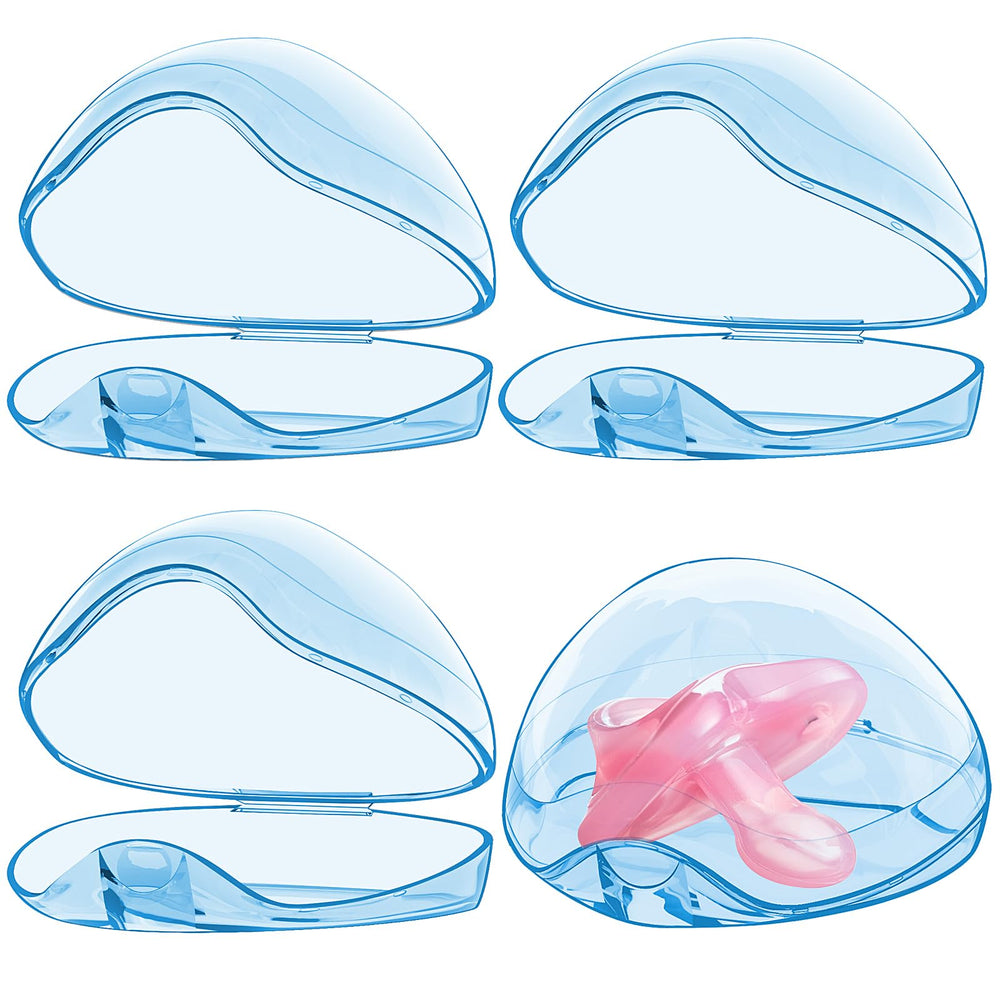 Smlpuame pacifier case - transparent box protecting pacifier from dust, ideal for on-the-go use.