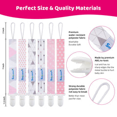Smlpuame pacifier clip floral pattern helps keep pacifiers accessible during outings.