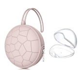 Smlpuame pink pacifier holder case front view for on-the-go clean storage