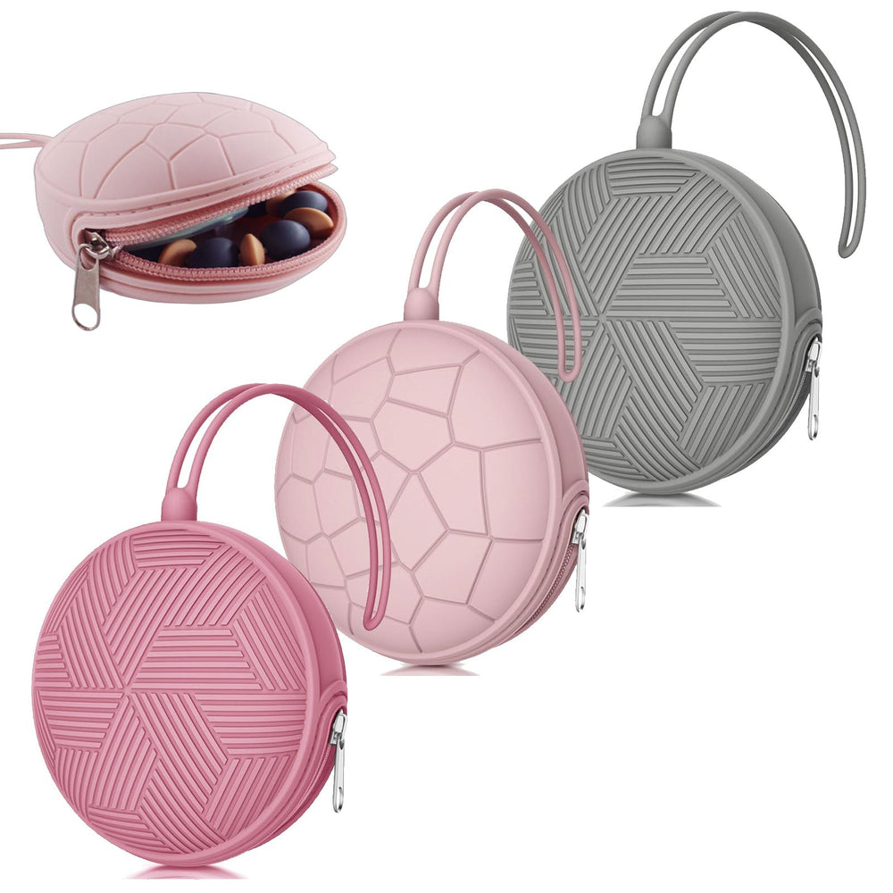 Smlpuame pacifier holder case power rose open shows portable, hygienic storage on the go.