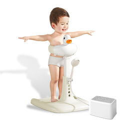 SMLXLXX adjustable-height baby shower stand base demonstrates scalable support for growing babies.