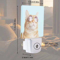 Smoaffly glasses-cat night light, stair illumination angle, guides steps with a soft glow.