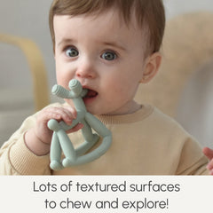 Smooch rocking teether single-piece silicone design enhances safety with no removable parts
