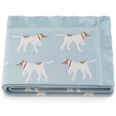 SmoothNovelty blue 40x32 baby blanket with cozy knit texture for newborn comfort.