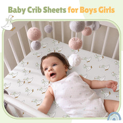 SmoothNovelty soft microfiber crib sheet delivers breathable comfort for sensitive skin.