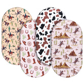 SmoothNovelty western cowboy bassinet sheet—soft polyester fabric for baby comfort.