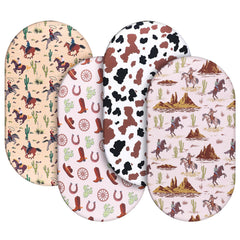 SmoothNovelty western cowboy bassinet sheet—soft polyester fabric for baby comfort.