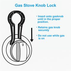 smrtcol gas stove knob lock closeup highlights durable PP material and secure fit