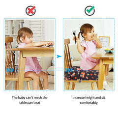 SMZCTYI Toddler Booster Seat Fox-pattern design engages children during meals.