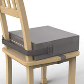 SMZCTYI toddler booster seat grey front view for portable mealtime comfort