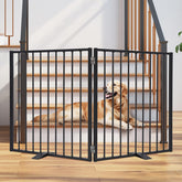 Snagle Paw extra-wide dog gate assembly view shows durable metal construction for large dogs.