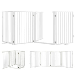 Snagle Paw metal dog gate with door in closed position for doorway containment.