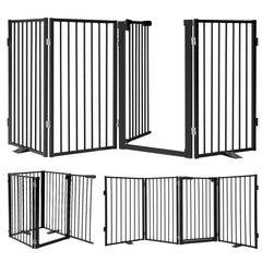 Snagle Paw metal dog gate front-assembled shows sturdy construction for daily use.