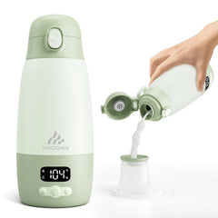 Snidomn portable bottle warmer front view for on-the-go feeding and quick warming.