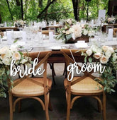 Snlioek bride-groom-chair-sign rustic wood sign ideal for wedding decor