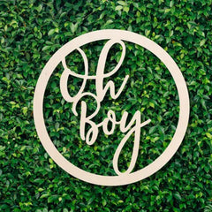 Snlioek Oh Boy sign for baby shower display adds warmth to party photos.