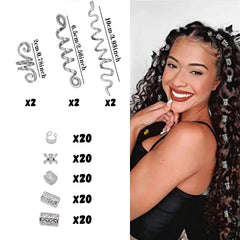 Snmzlc serpentine beads closeup highlights intricate, stylish braids.
