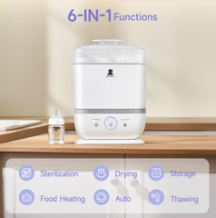 Snow Bear bottle sterilizer touchscreen controls for easy one-touch operation