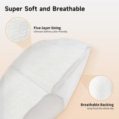 Snow Bear nursing pad with soft top layer provides skin-friendly comfort.
