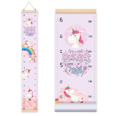 SNSOU unicorn growth chart canvas with pink unicorn design, ideal for tracking milestones at home