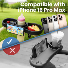 SNUGBEE stroller tray 360 degree rotation allows easy viewing from any angle.