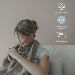 snuggle me nursing cover made from organic cotton muslin for breathable comfort.