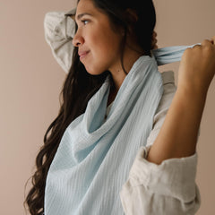 snuggle me 100% organic cotton muslin delivers breathable, gentle fabric
